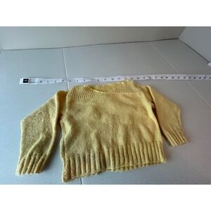 Vintage 60's Yellow‎ Handmade Knitted Baby Layette Sweater